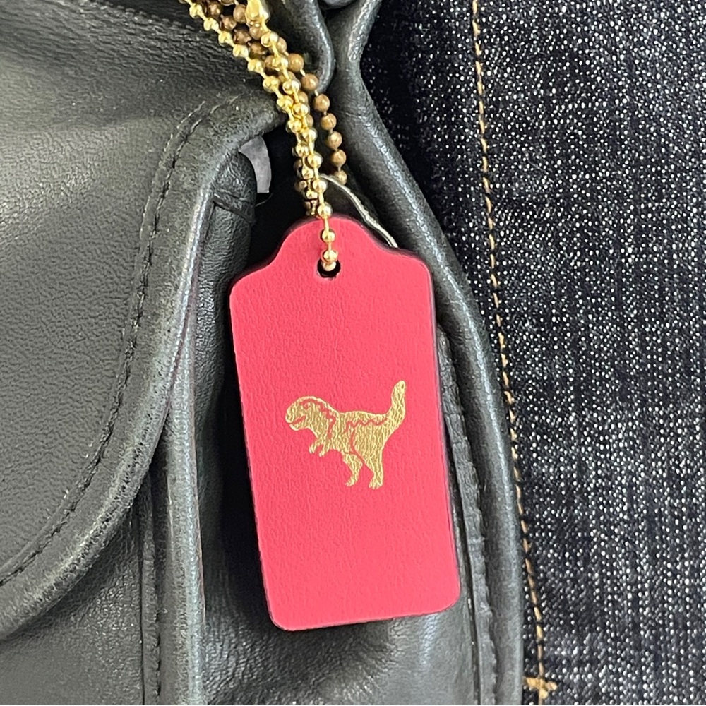 Coach Gold Foil Rexy Hang Tag Key Fob Hangtag